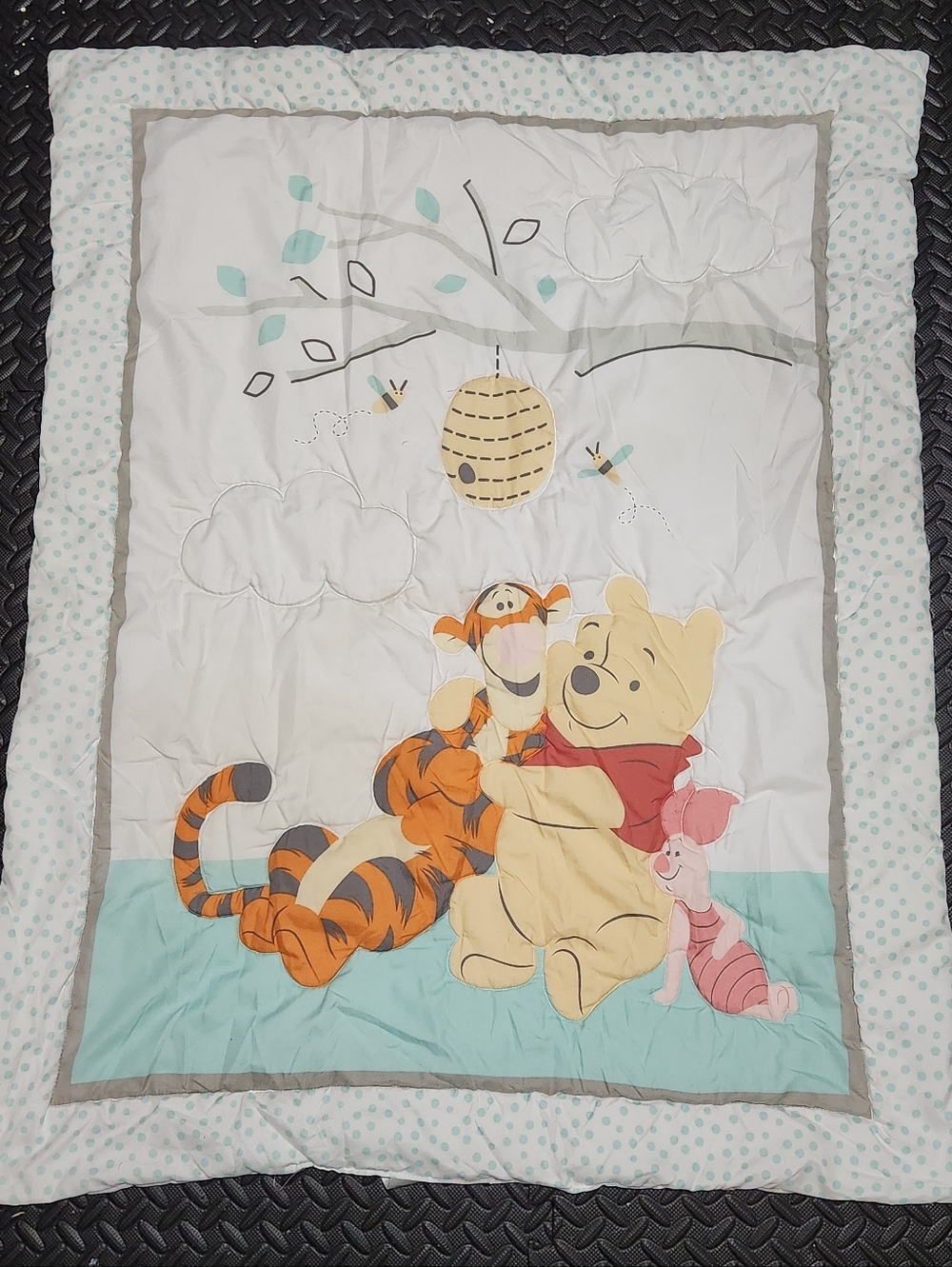 Disney Baby Winnie the Pooh Tigger Piglet Quilt Blanket Nursery Bedding